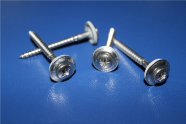 25 Stück Spenglerschrauben - 4,5x45 - Kreuzschlitz - A2 - Edelstahl - 20mm Scheibe