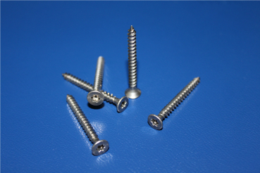 50 Stück Spanplattenschrauben - 4x50mm - TX20 - A2 - Edelstahl - Torx - Vollgewinde - Senkkopf