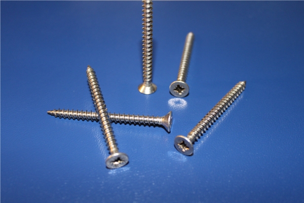 100 Stück Spanplattenschrauben - 4,5x50mm - Kreuzschlitz - A2 - Edelstahl - Vollgewinde - Senkkopf