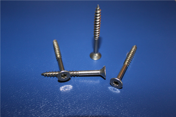 100 Stück Spanplattenschrauben - 5x40mm - TX25 - A2 - Edelstahl - Torx - Teilgewinde - Senkkopf