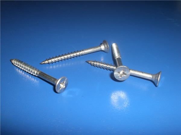 100 Stück Spanplattenschrauben - 5x45mm - Kreuzschlitz - A2 - Edelstahl - Teilgewinde - Senkkopf